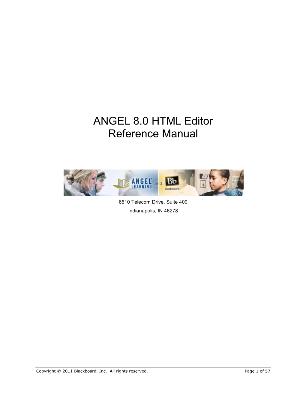 ANGEL 8.0 HTML Editor Reference Manual