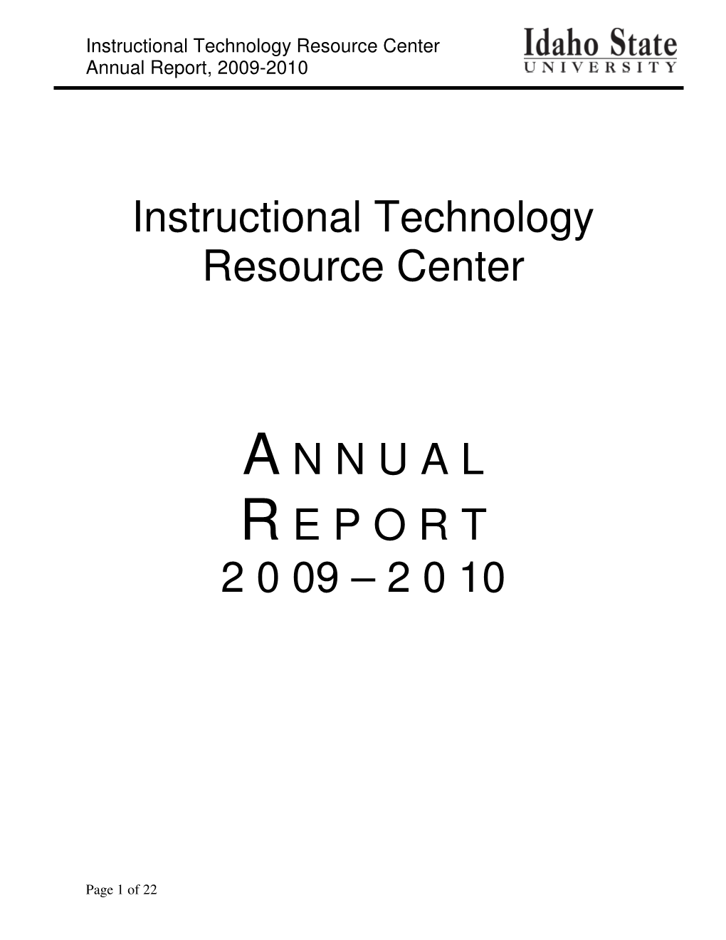 Annual Report 2009