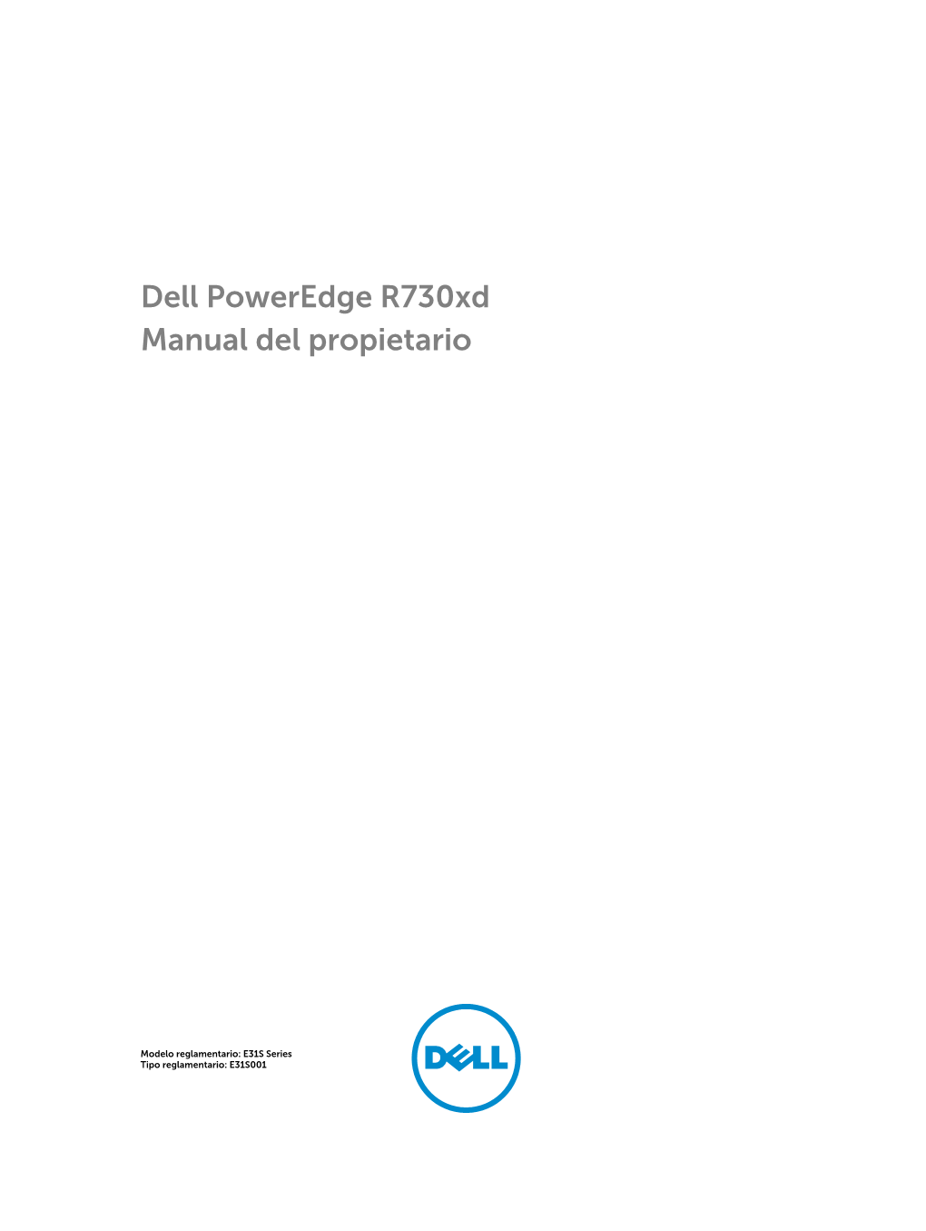 Dell Poweredge R730xd Manual Del Propietario