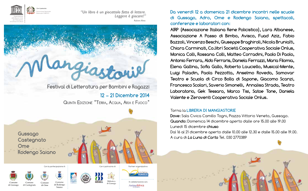 12 – 21 Dicembre 2014 Festival Di Letteratura Per Bambini E Ragazzi