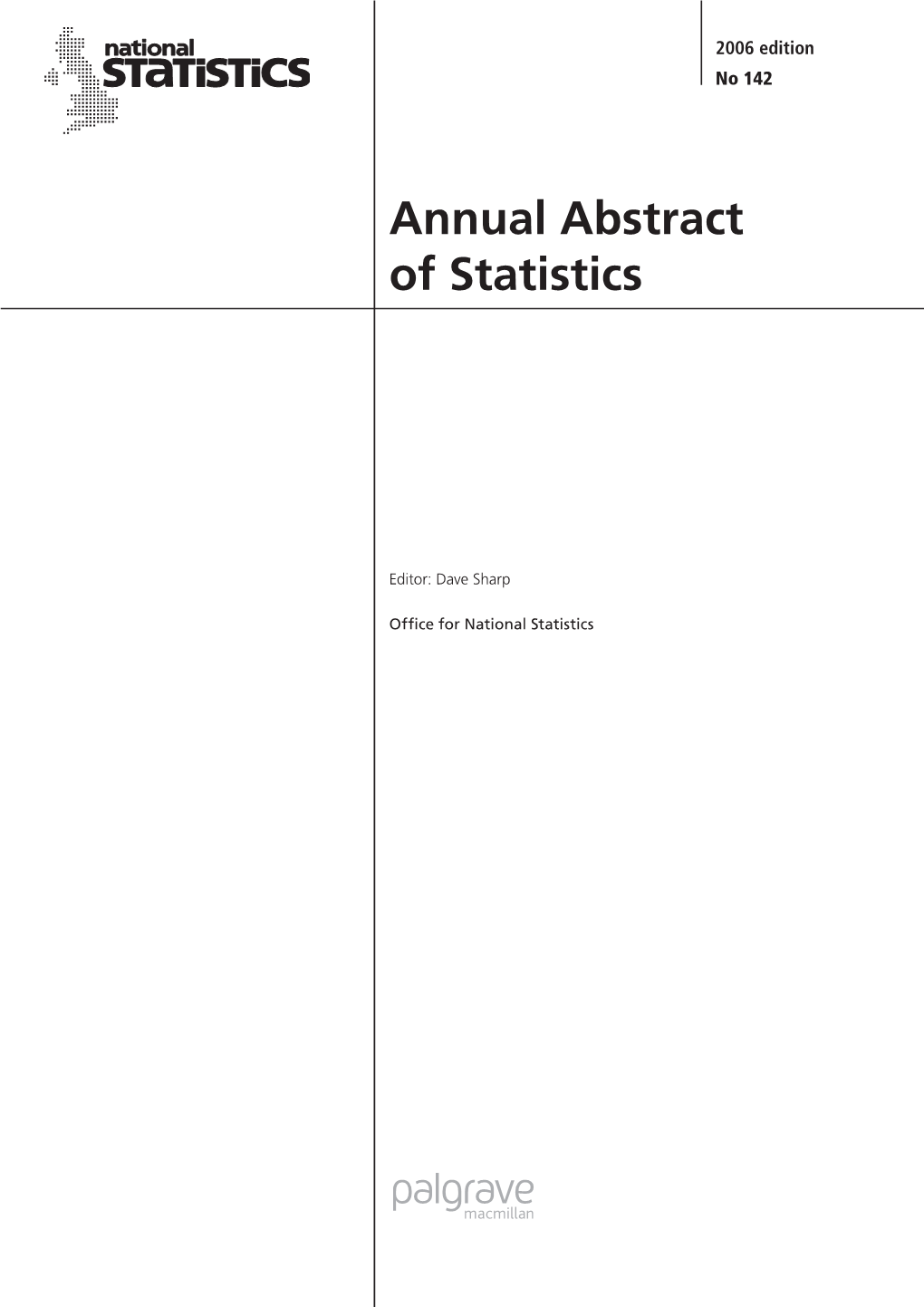 Annual Abstract of Statistics