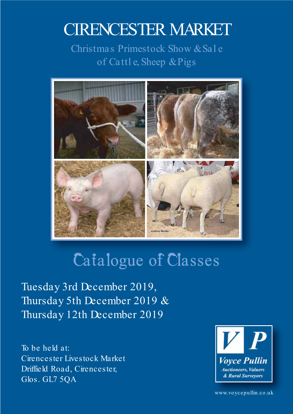 CIRENCESTER MARKET Young Farmers Stock Judging THURSDAY 12TH DECEMBER 2019