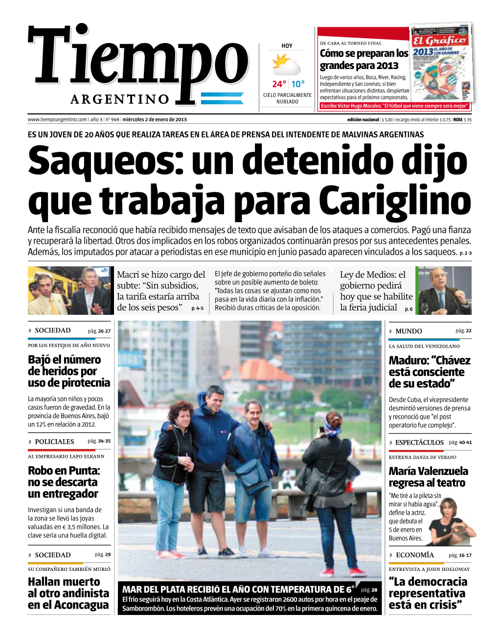 Boudou Viajó a Haití Para Juzgarán Encabezar La Celebración De Año Nuevo Junto a Los Inte- En Marzo a Egrantes Argentinos De Las Fuerzas De Paz De Naciones Unidas