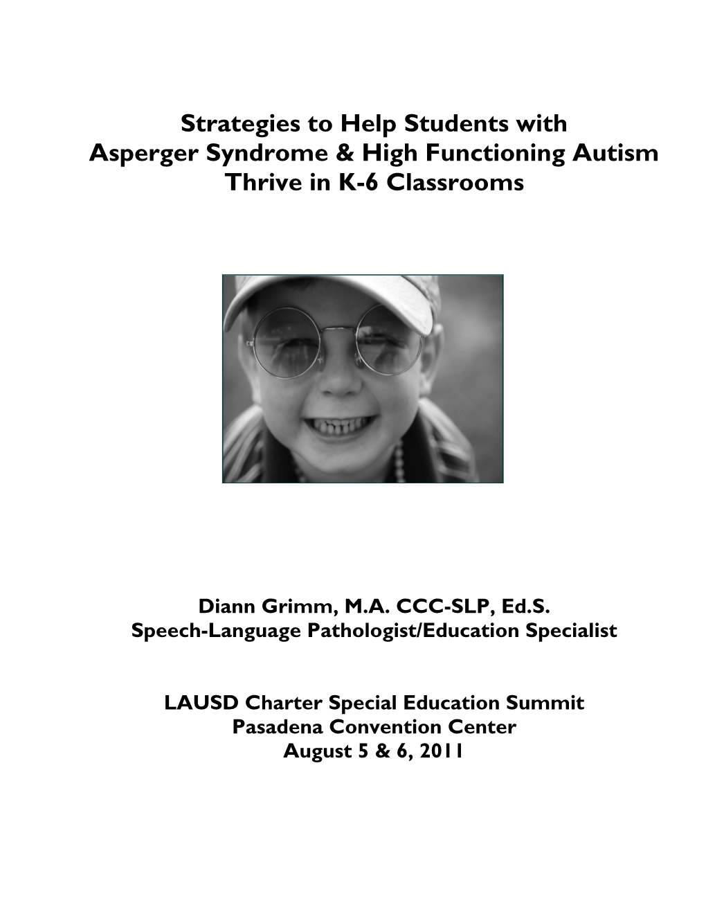 Strategies to Help Students with Asperger Syndrome & High