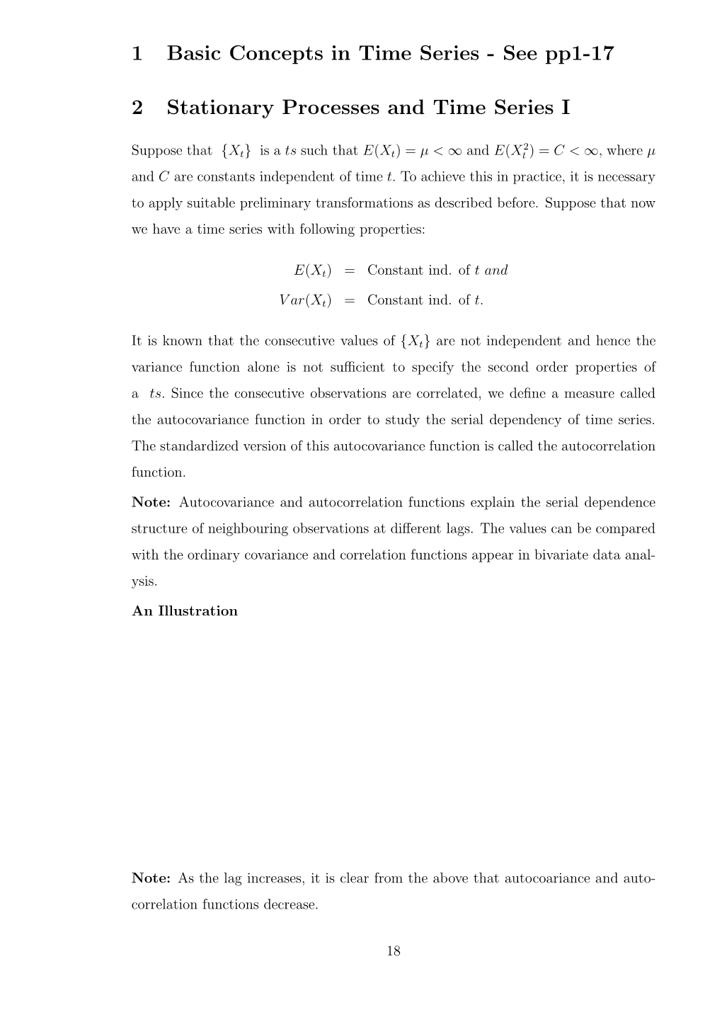 See Pp1-17 2 Stationary Processes and Time Series I