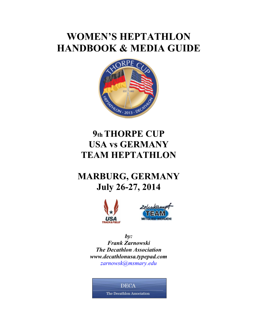 Women's Heptathlon Handbook & Media Guide