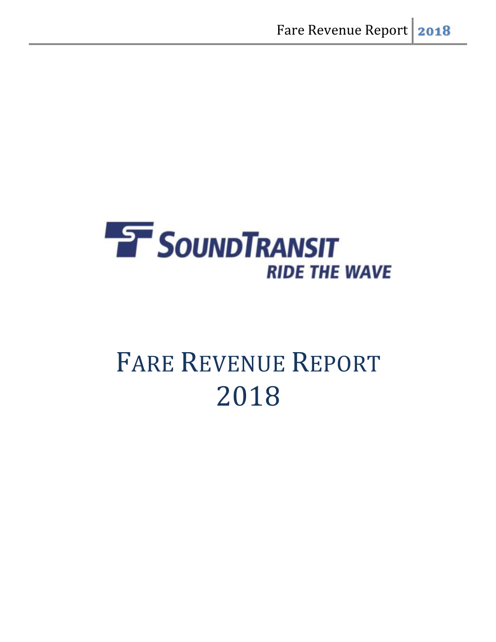 Fare Revenue Report 2018