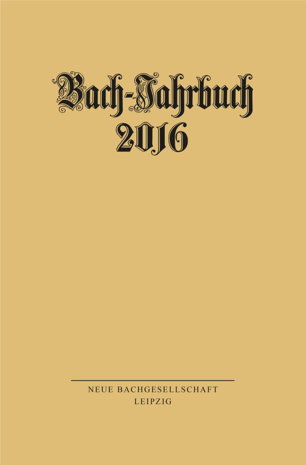 Bach-Jahrbuch 2016 – Leseprobe