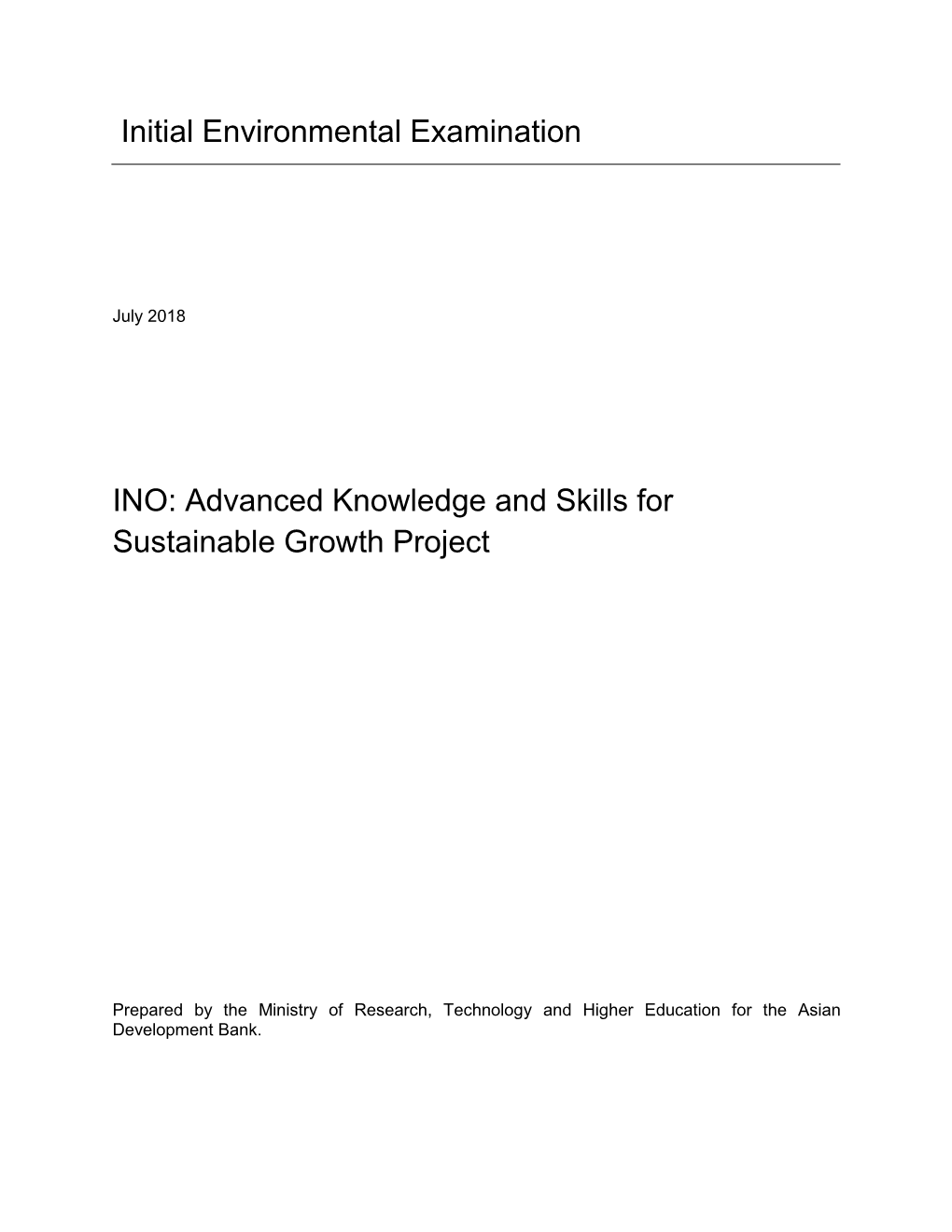 50395-006: Advanced Knowledge and Skills for Sustainable Growth Project