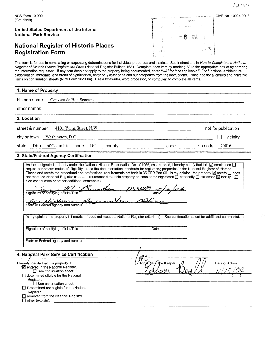 National Register of Historic Places Registration Form I IJ