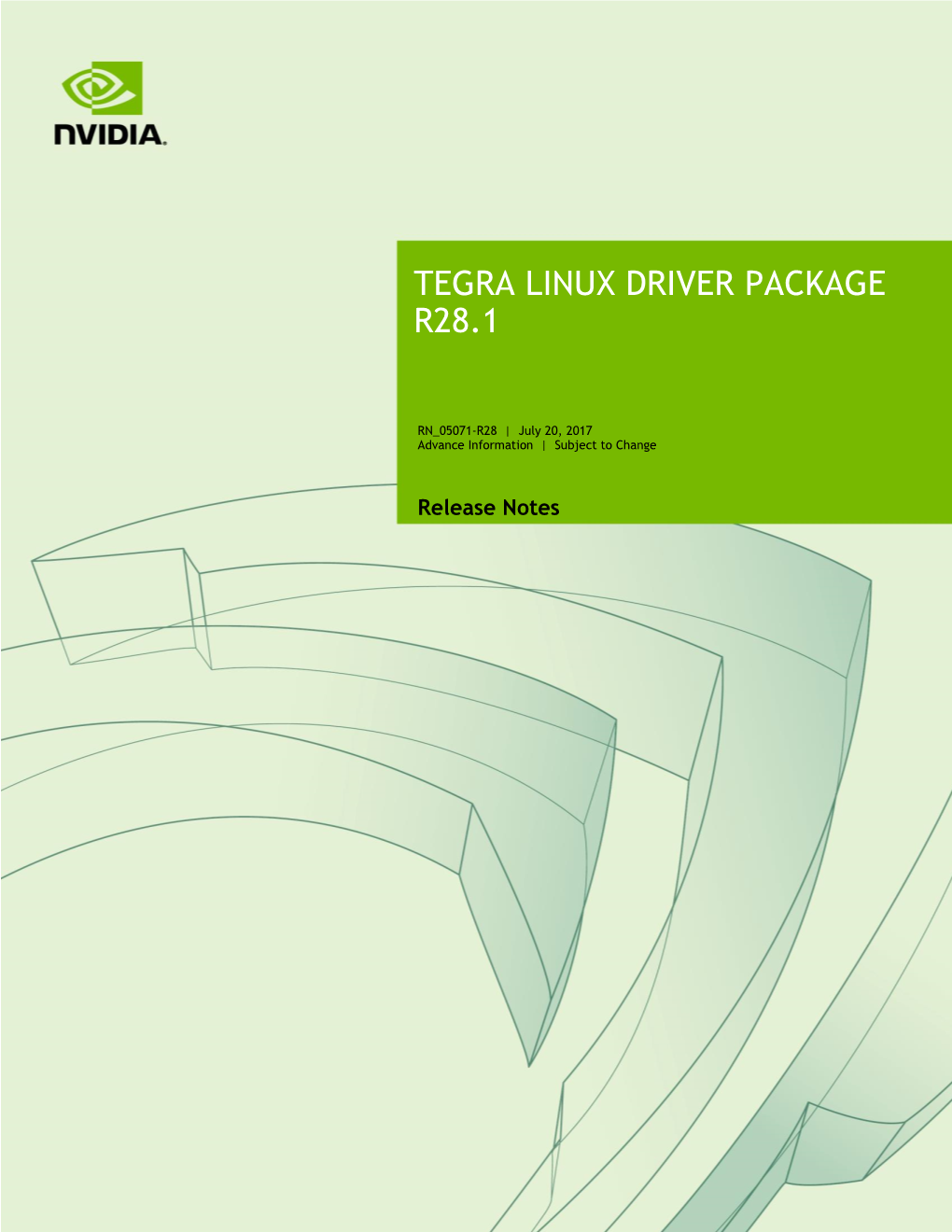 Tegra Linux Driver Package R28.1