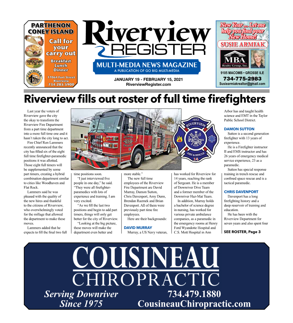 Riverview Fills out Roster of Full Time Firefighters