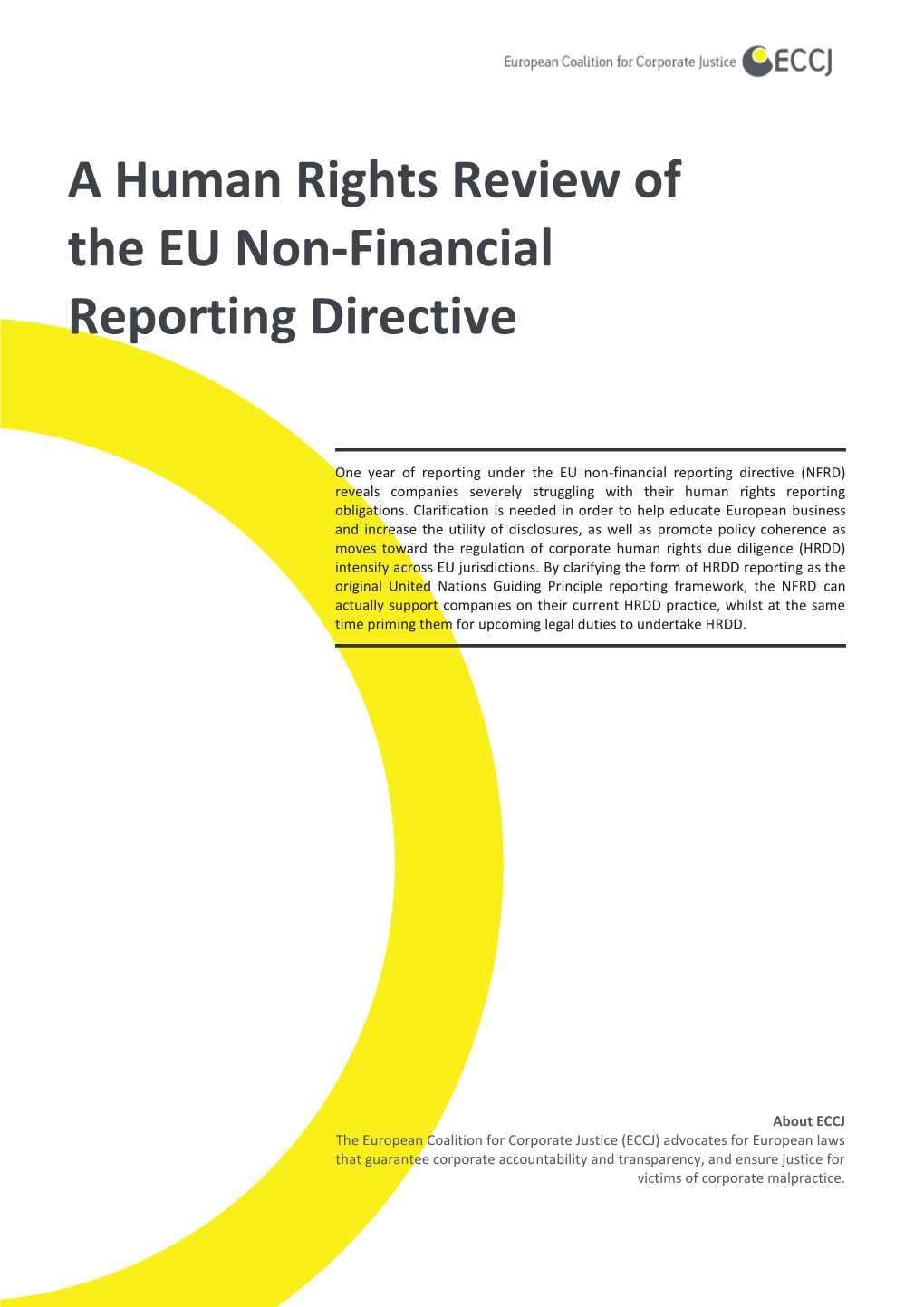 A Human Rights Review of the EU Non-Financial Reporting Directive