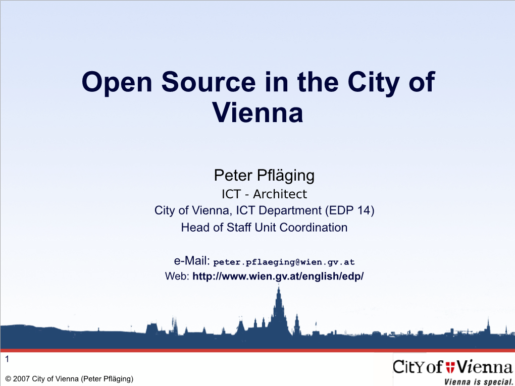 Open Source for the City of Vienna