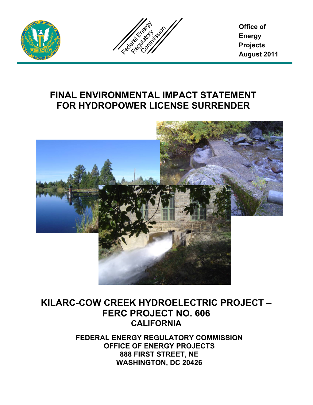 Final Environmental Impact Statement for Hydropower License Surrender