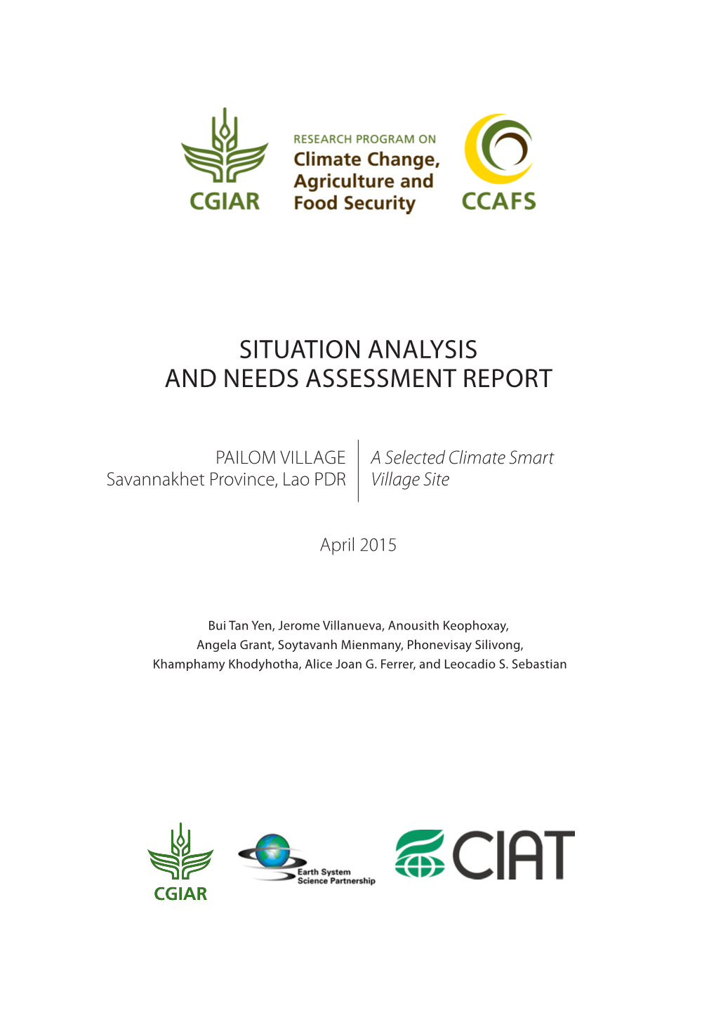 Situation Analysis and Needs Assessment Report 1