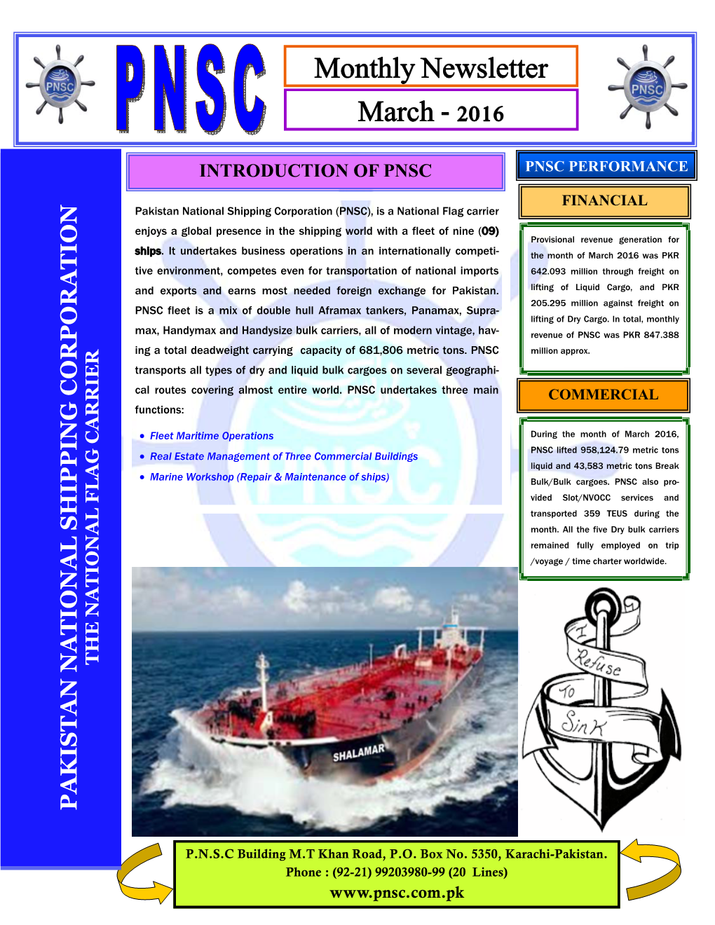 PNSC Monthly Newsletter March 2016 Final Published