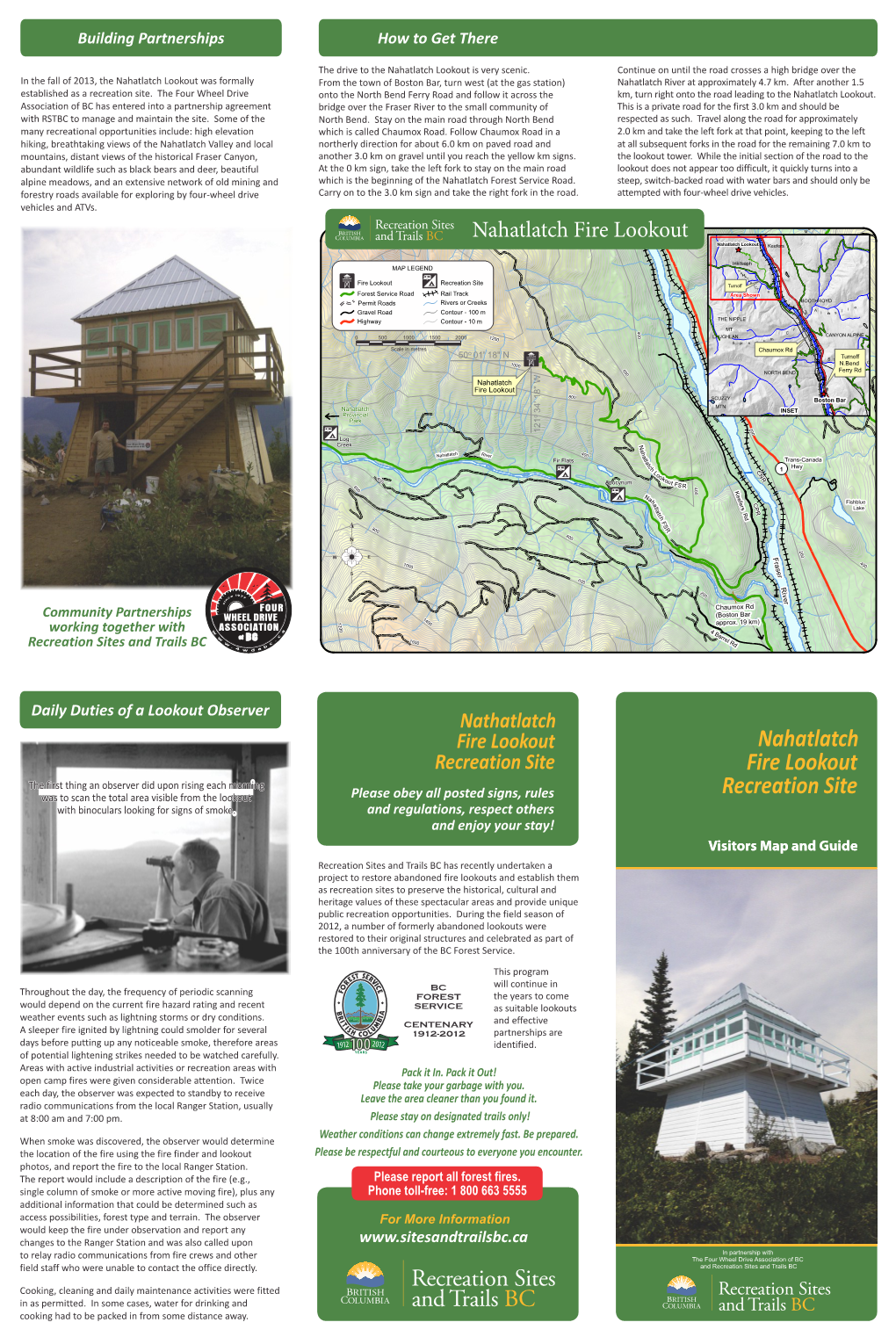 Nahatlatch Forest Fire Lookout Brochure Web Rgb.Pdf