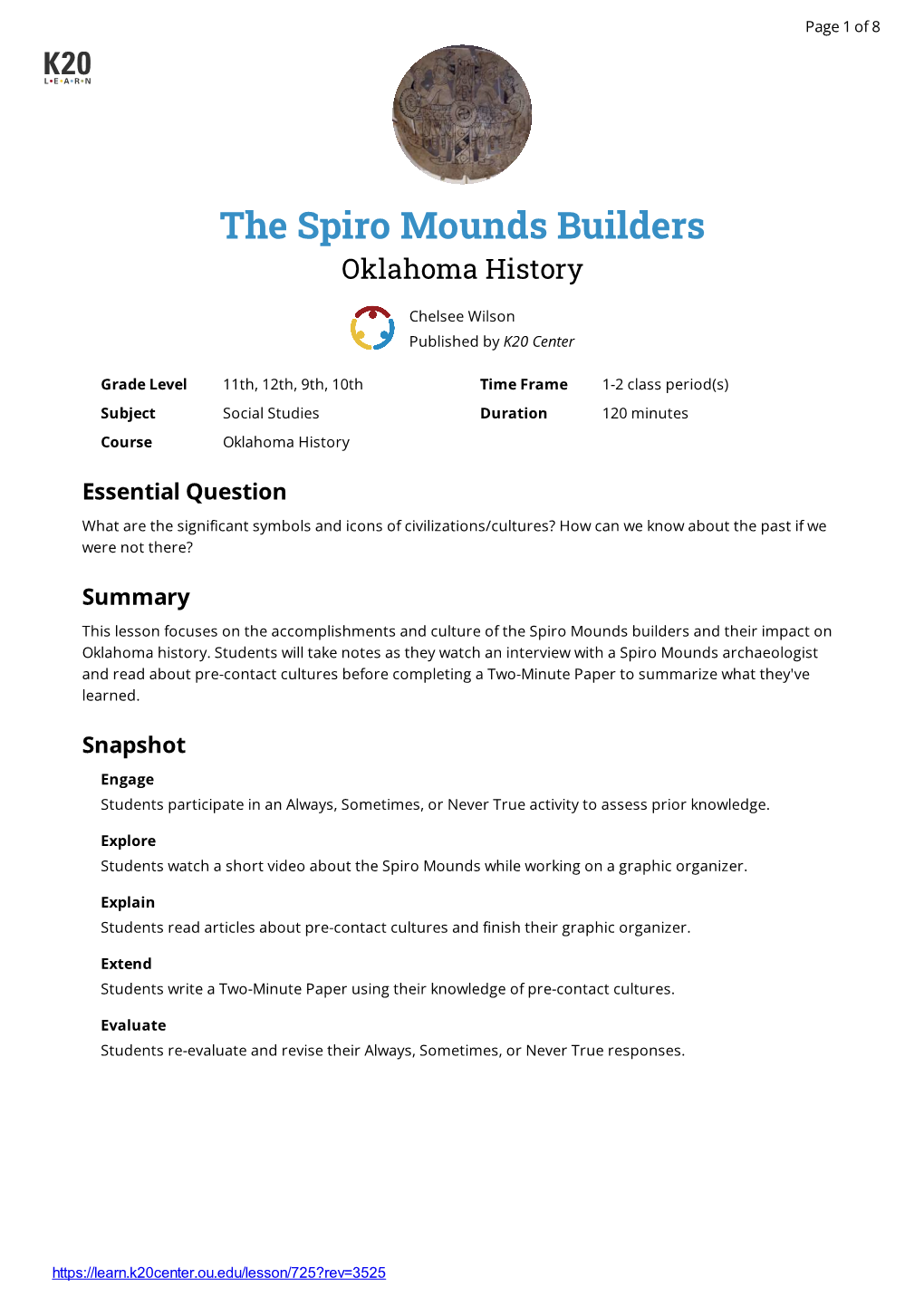 The Spiro Mounds Builders