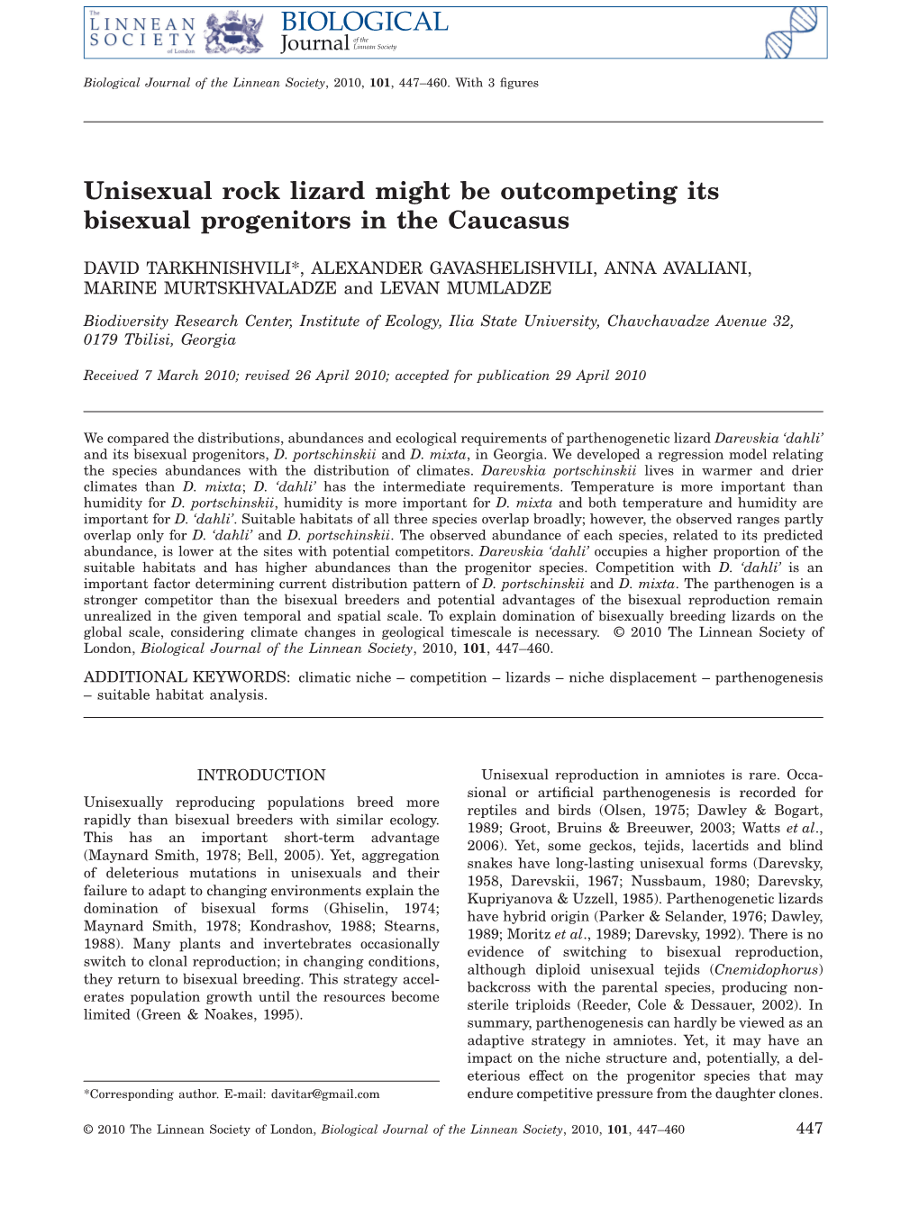 Unisexual Rock Lizard Might Be Outcompeting Its Bisexual Progenitors in the Caucasus