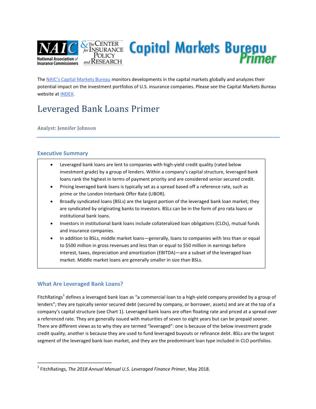 Leveraged Bank Loans Primer