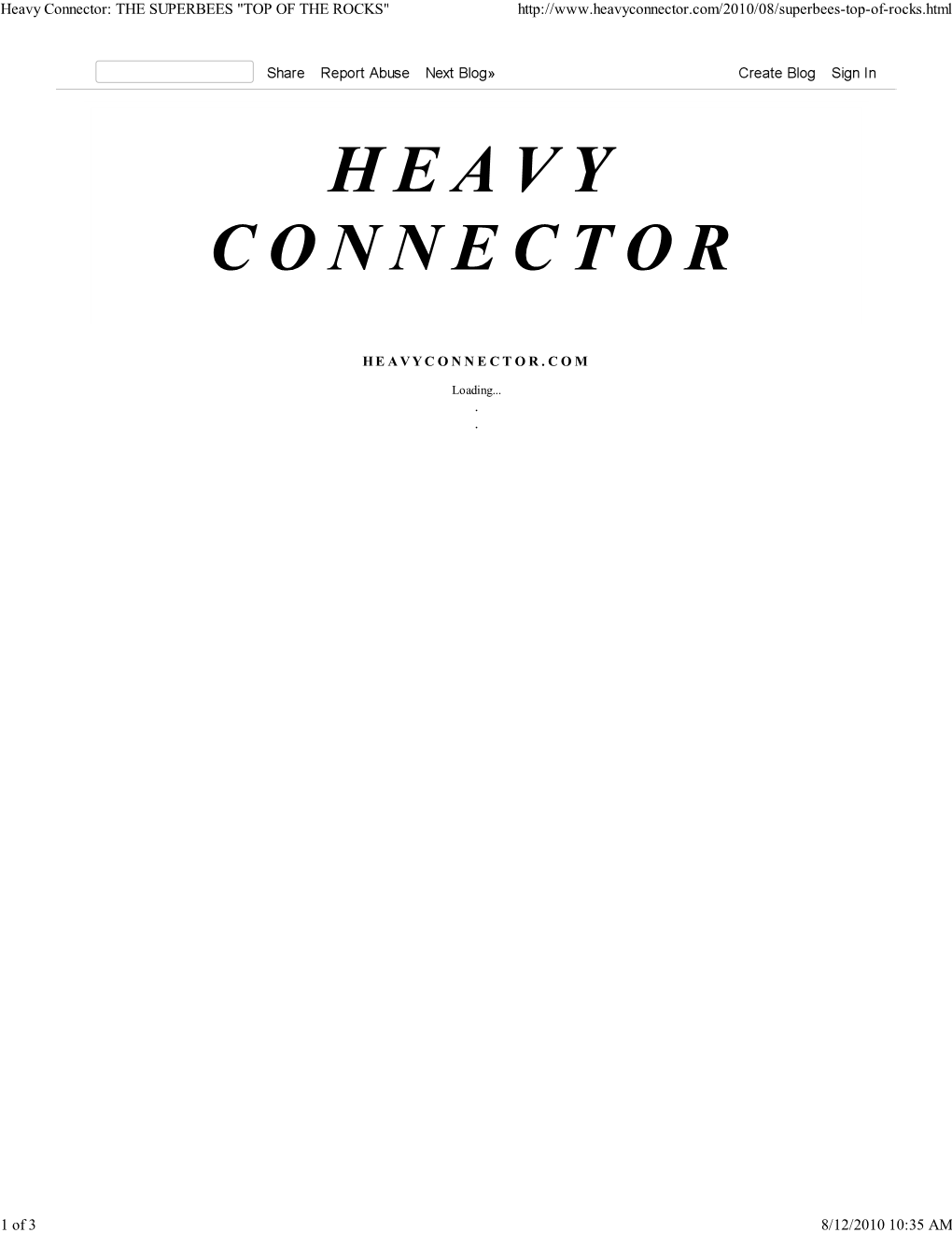 Heavy Connector: the SUPERB