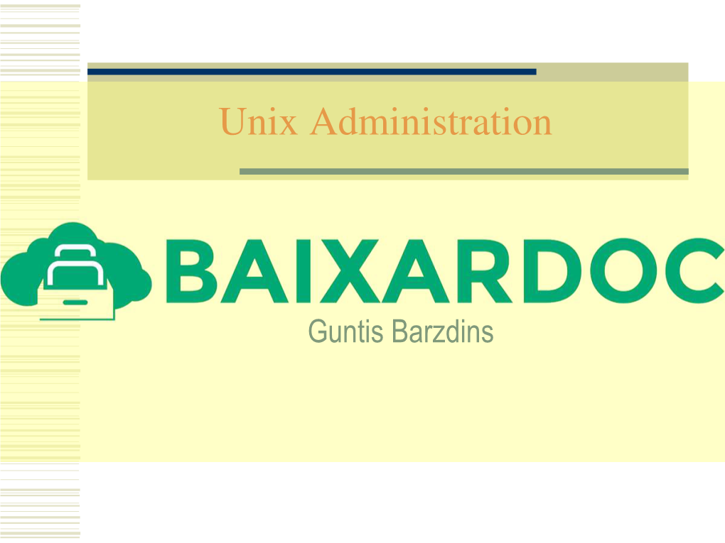 Unix Administration