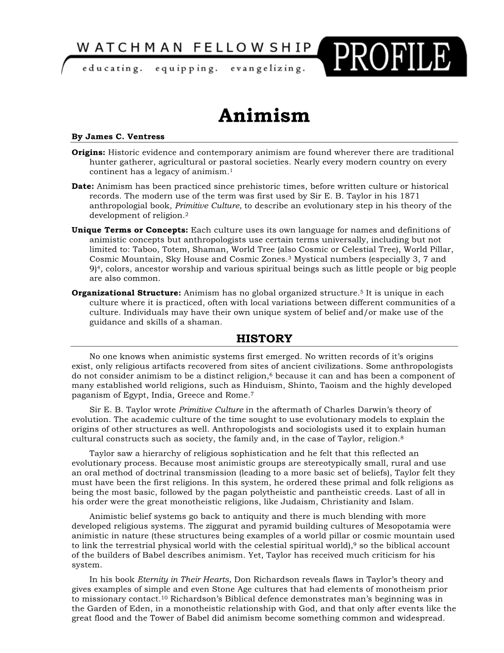 Animism Profile