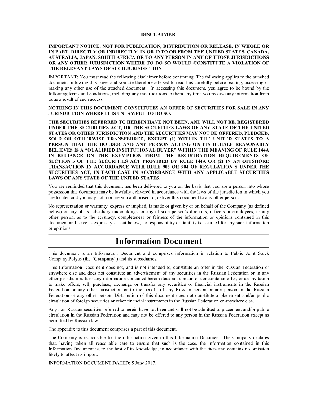 Information Document