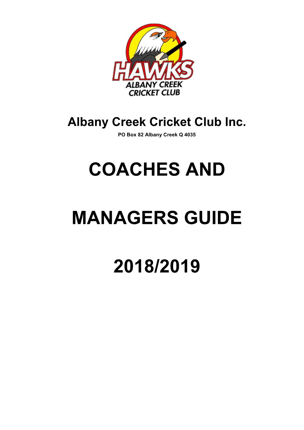 Coaches and Managers Guide 2018/2019