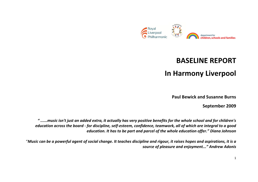 BASELINE REPORT in Harmony Liverpool