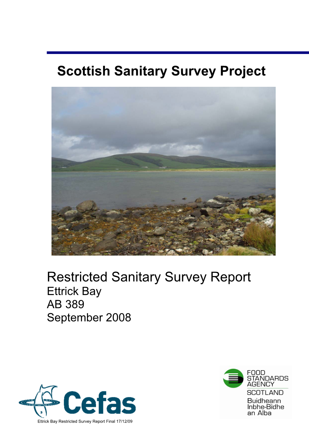 Sampling Plan for Ettrick Bay