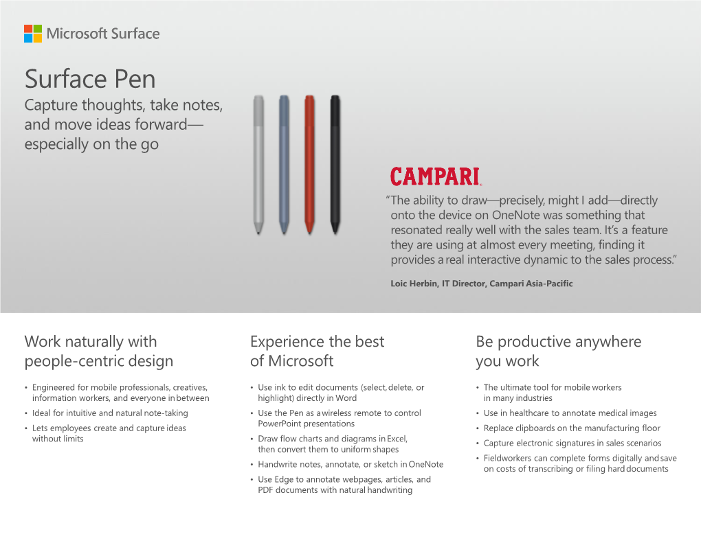 Surface Pen Capture Thoughts, Take Notes, and Move Ideas Forward— Especially on the Go