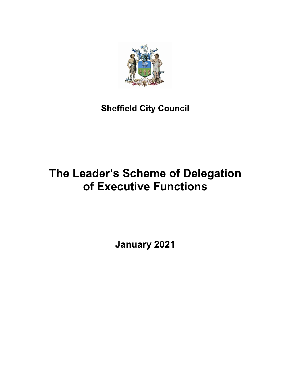 The Leader's Scheme of Delegation of Executive Functions