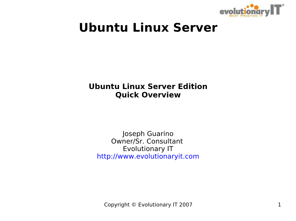A Comprehensive Overview of Ubuntu Server Linux