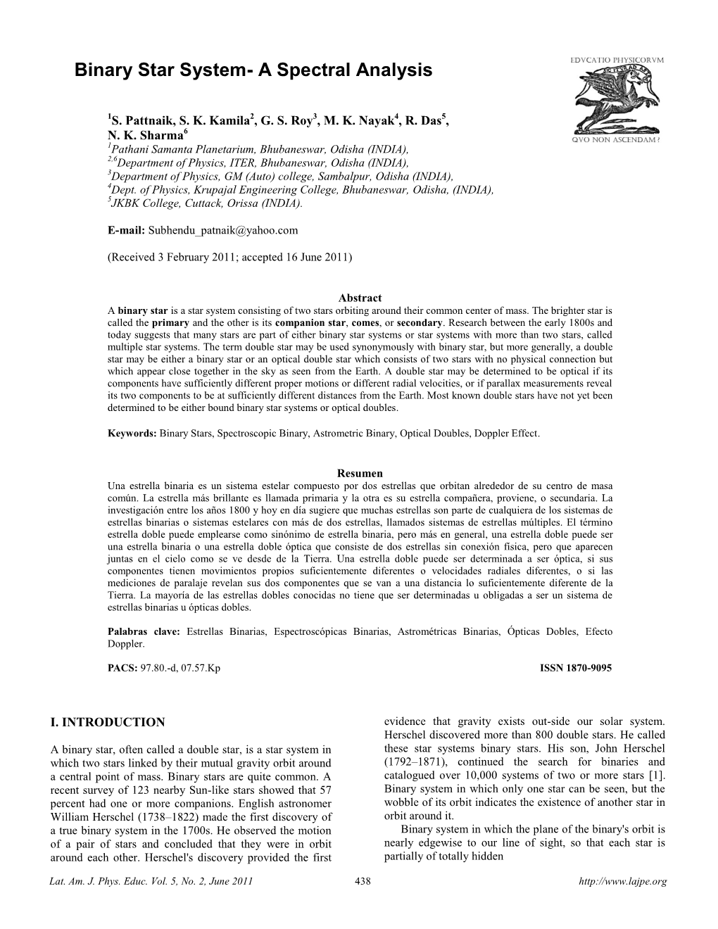 Binary Star System- a Spectral Analysis