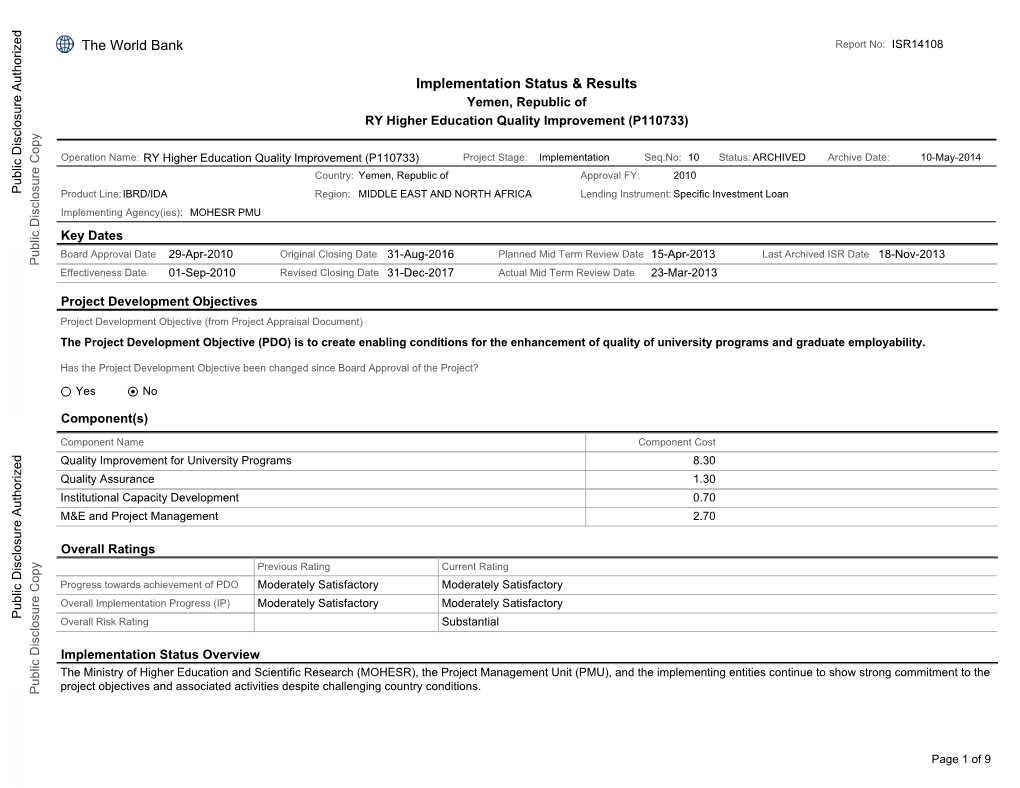 World Bank Document