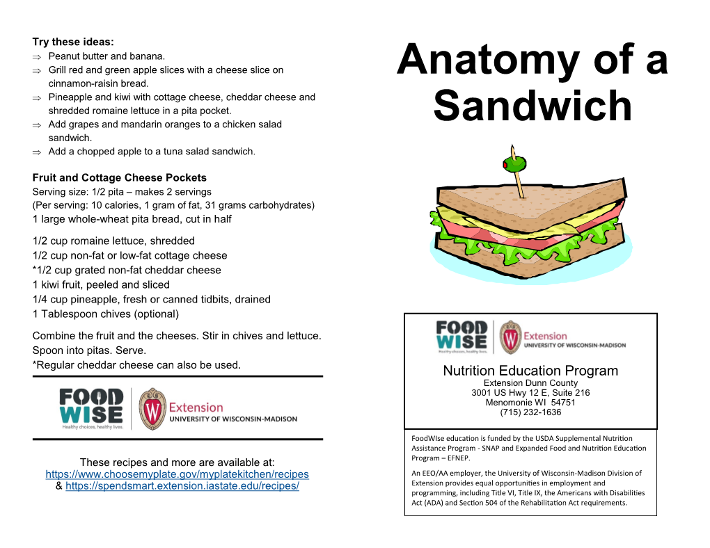 Sandwiches to *1/2 Pound Mozzarella, Cubed Or Boost the Nutritional Value and Meet Recommended Shredded Vegetable Servings of Three Per Day