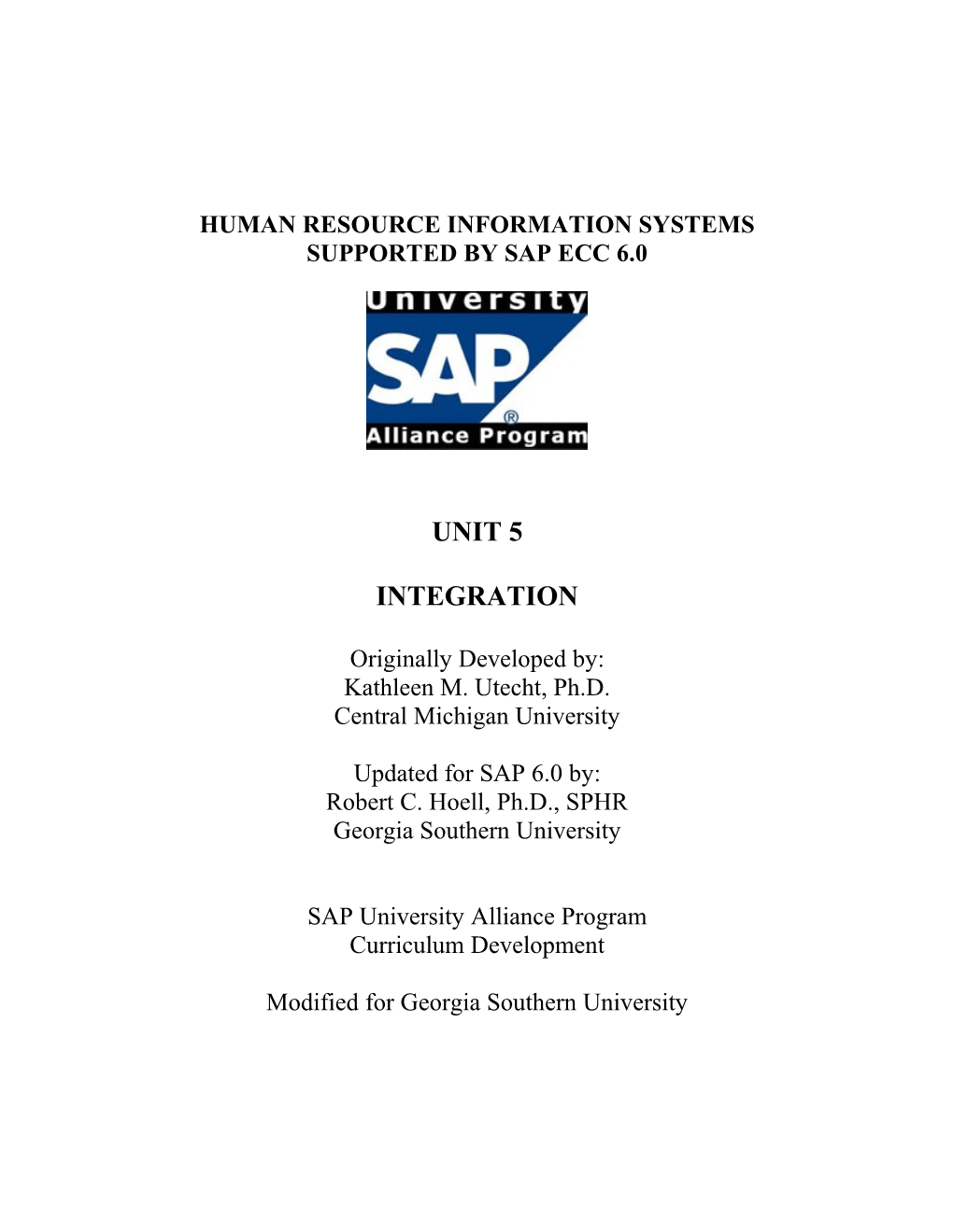 Unit 5 EDITED SAP 6 0 Integration Exercises And Solutions