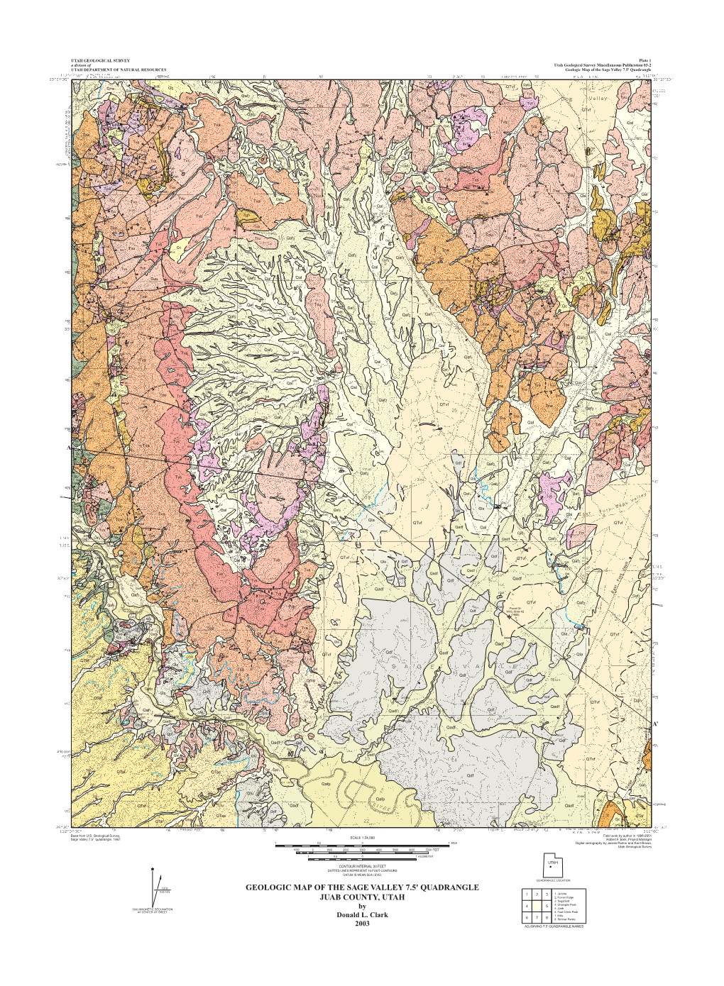 Geologic Map of the Sage Valley 7.5' Quadrangle Juab