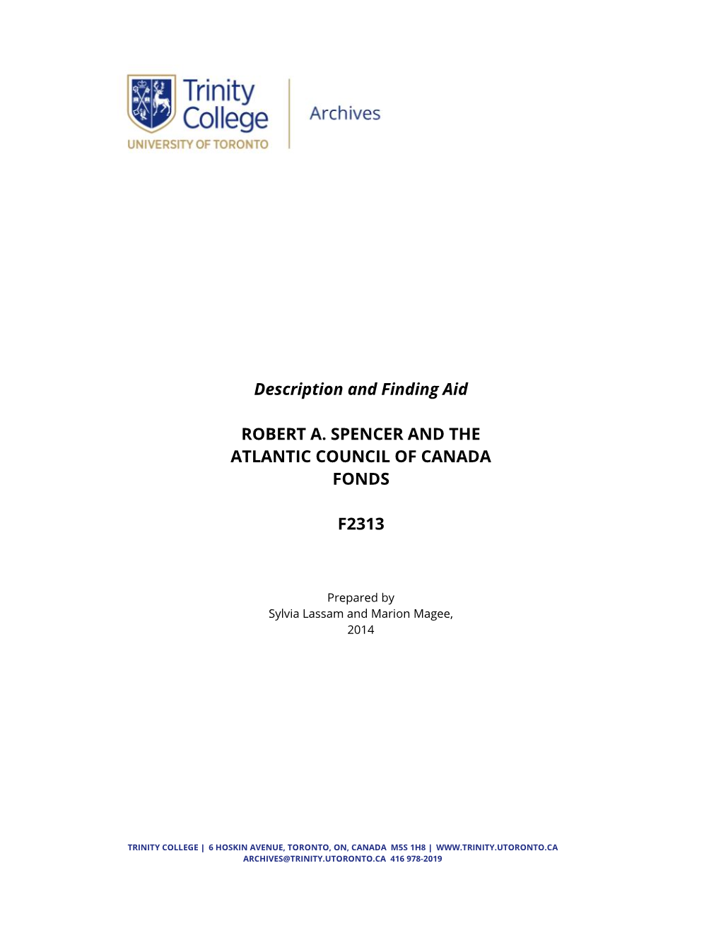 Atlantic Council of Canada F2313