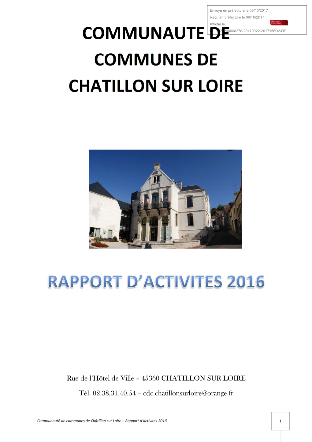 Communaute De Communes De Chatillon Sur Loire