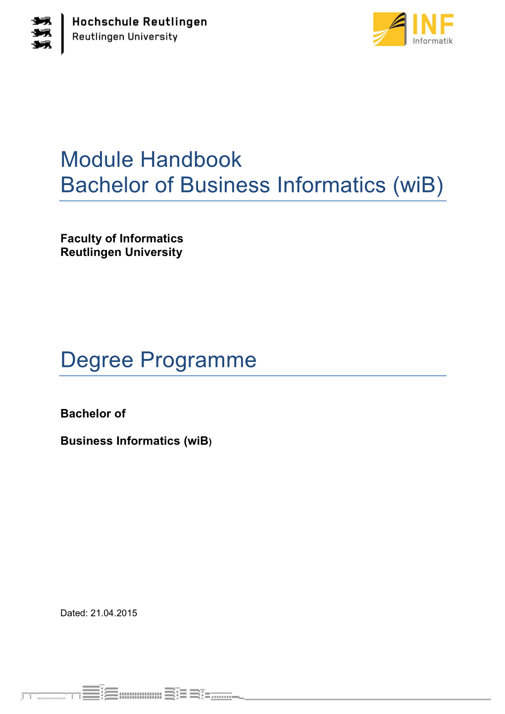 Module Handbook Bachelor of Business Informatics (Wib) Degree
