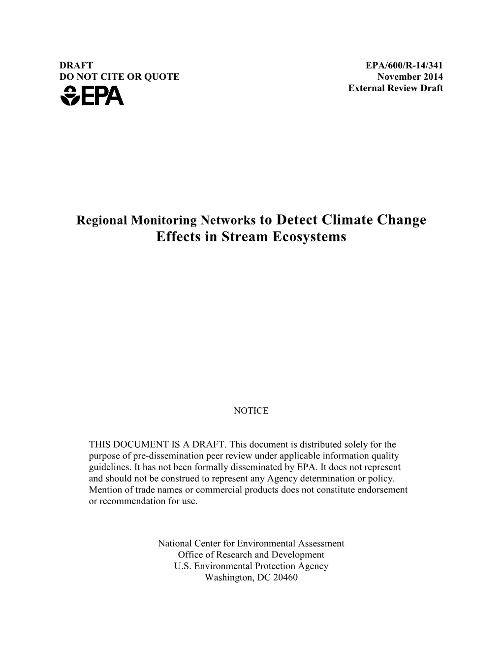 Regional Monitoring Networks to Detect Climate Change Effects in Stream Ecosystems