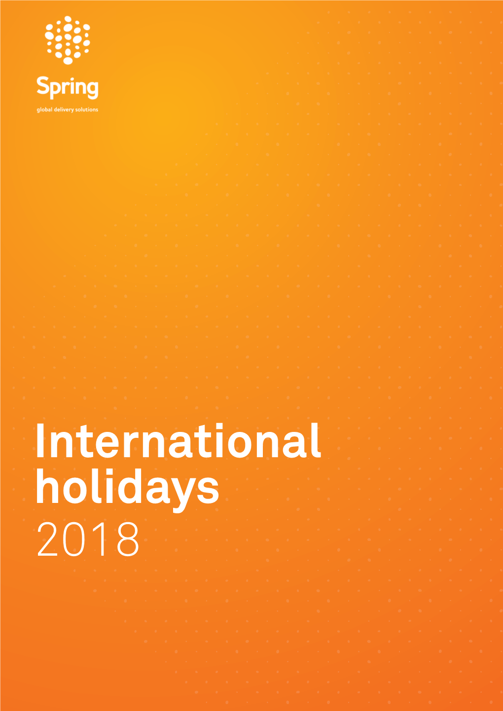 International Holidays 2018 Country Index