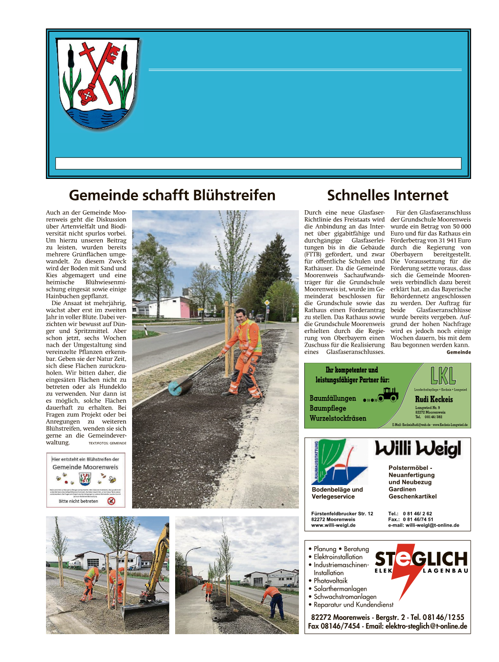 Die Moorenweiser Mitteilungsblatt Der Gemeinde Moorenweis