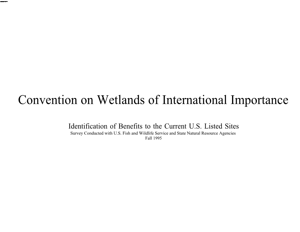 Convention on Wetlands of International Importance