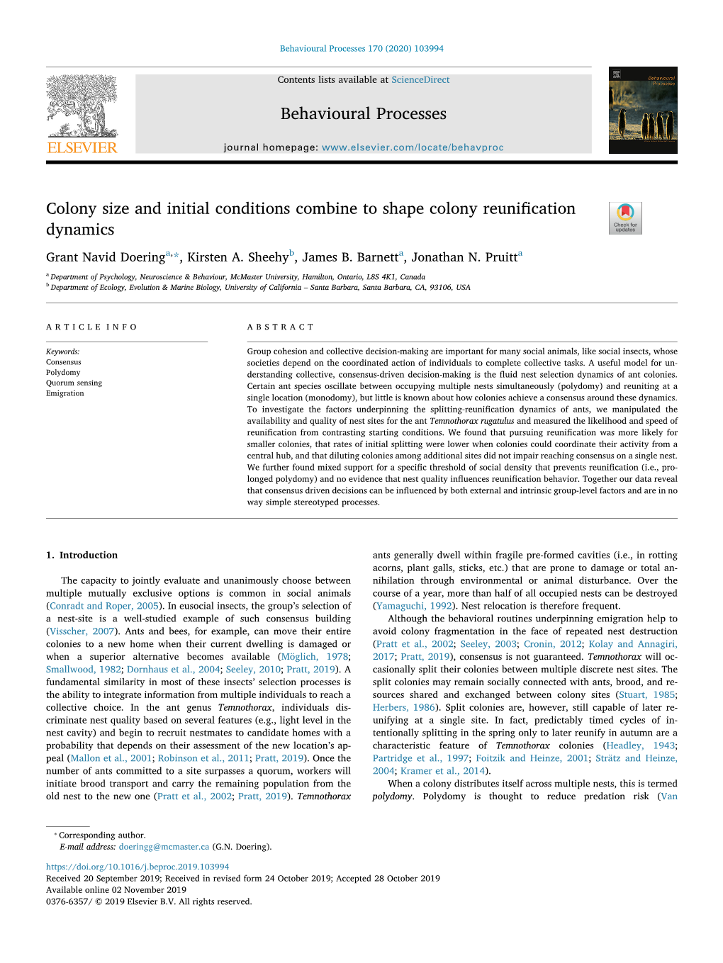 Colony Size and Initial Conditions Combine to Shape Colony Reunification Dynamics