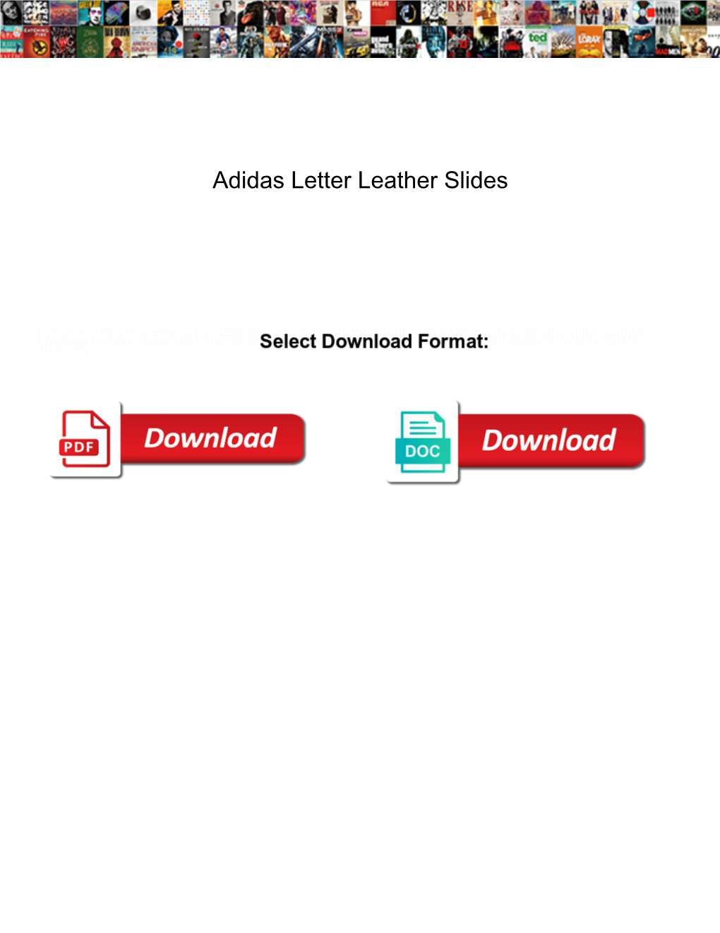 Adidas Letter Leather Slides