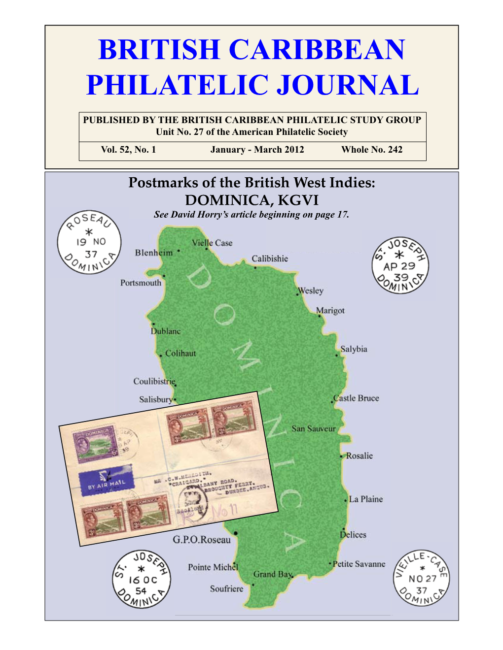 British Caribbean Philatelic Journal Vol